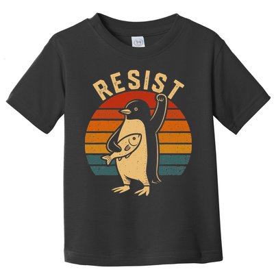 Funny Penguin Resist Penguins Protest Against Tariffs Toddler T-Shirt