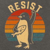 Funny Penguin Resist Penguins Protest Against Tariffs Cotton Canvas Backpack