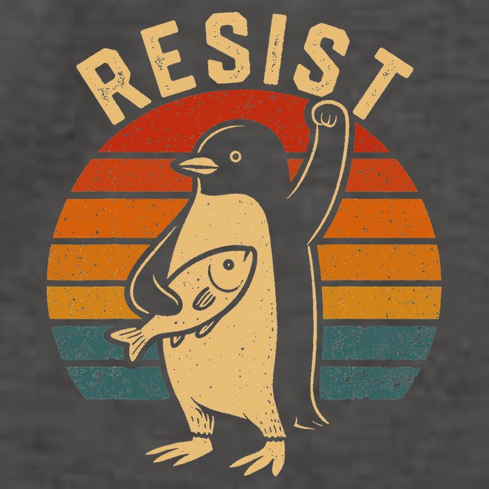 Funny Penguin Resist Penguins Protest Against Tariffs Vector Backpack