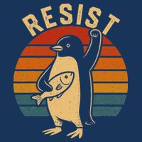 Funny Penguin Resist Penguins Protest Against Tariffs Infant Baby Jersey Bodysuit
