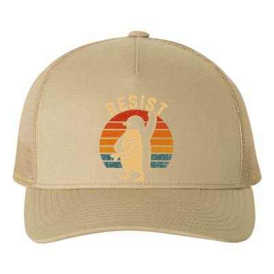 Funny Penguin Resist Penguins Protest Against Tariffs Yupoong Adult 5-Panel Trucker Hat