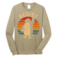 Funny Penguin Resist Penguins Protest Against Tariffs Long Sleeve Shirt