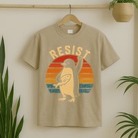 Funny Penguin Resist Penguins Protest Against Tariffs T-Shirt