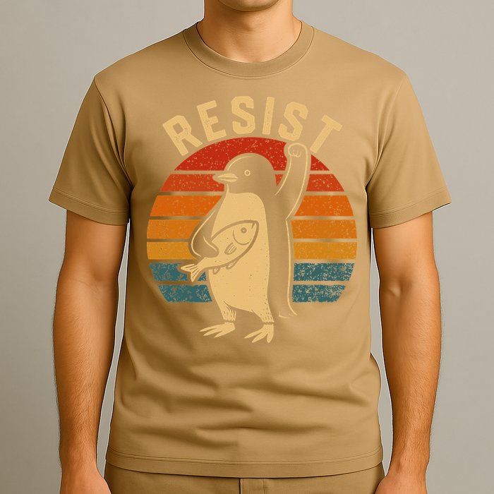 Funny Penguin Resist Penguins Protest Against Tariffs T-Shirt
