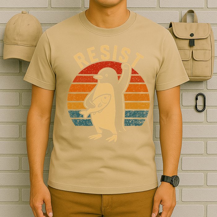 Funny Penguin Resist Penguins Protest Against Tariffs T-Shirt