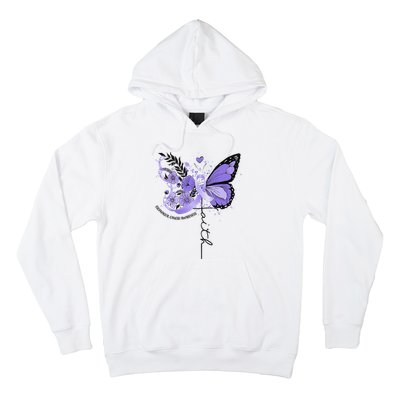 Faith Periwinkle Ribbon Esophageal Cancer Awareness Hoodie