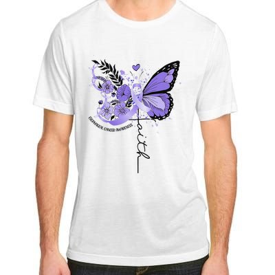 Faith Periwinkle Ribbon Esophageal Cancer Awareness Adult ChromaSoft Performance T-Shirt