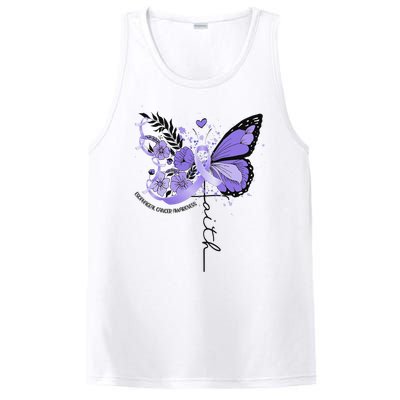 Faith Periwinkle Ribbon Esophageal Cancer Awareness PosiCharge Competitor Tank