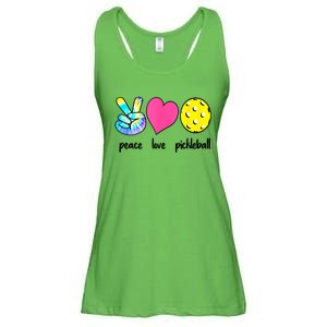 Funny Pickleball Retired Ladies Peace Love Pickleball  Ladies Essential Flowy Tank