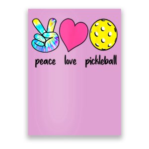 Funny Pickleball Retired Ladies Peace Love Pickleball  Poster