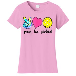 Funny Pickleball Retired Ladies Peace Love Pickleball  Women's T-Shirt