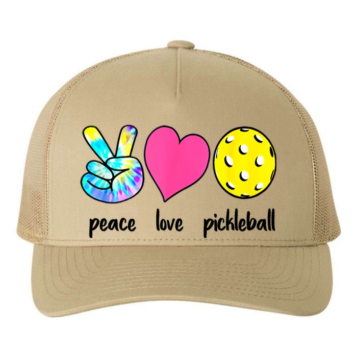 Funny Pickleball Retired Ladies Peace Love Pickleball  Yupoong Adult 5-Panel Trucker Hat