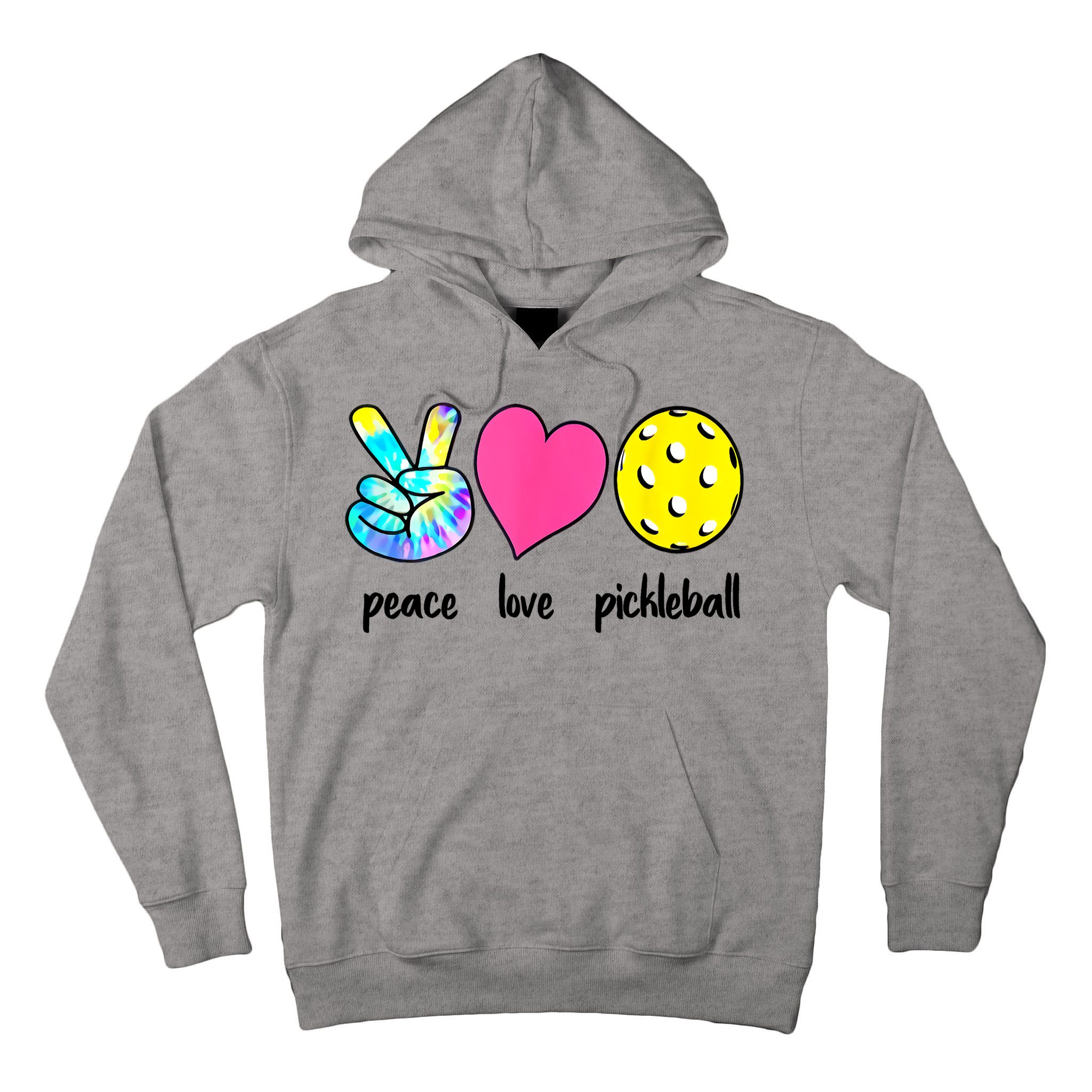 Funny Pickleball Retired Ladies Peace Love Pickleball  Tall Hoodie