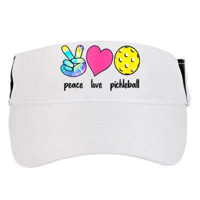 Funny Pickleball Retired Ladies Peace Love Pickleball  Adult Drive Performance Visor