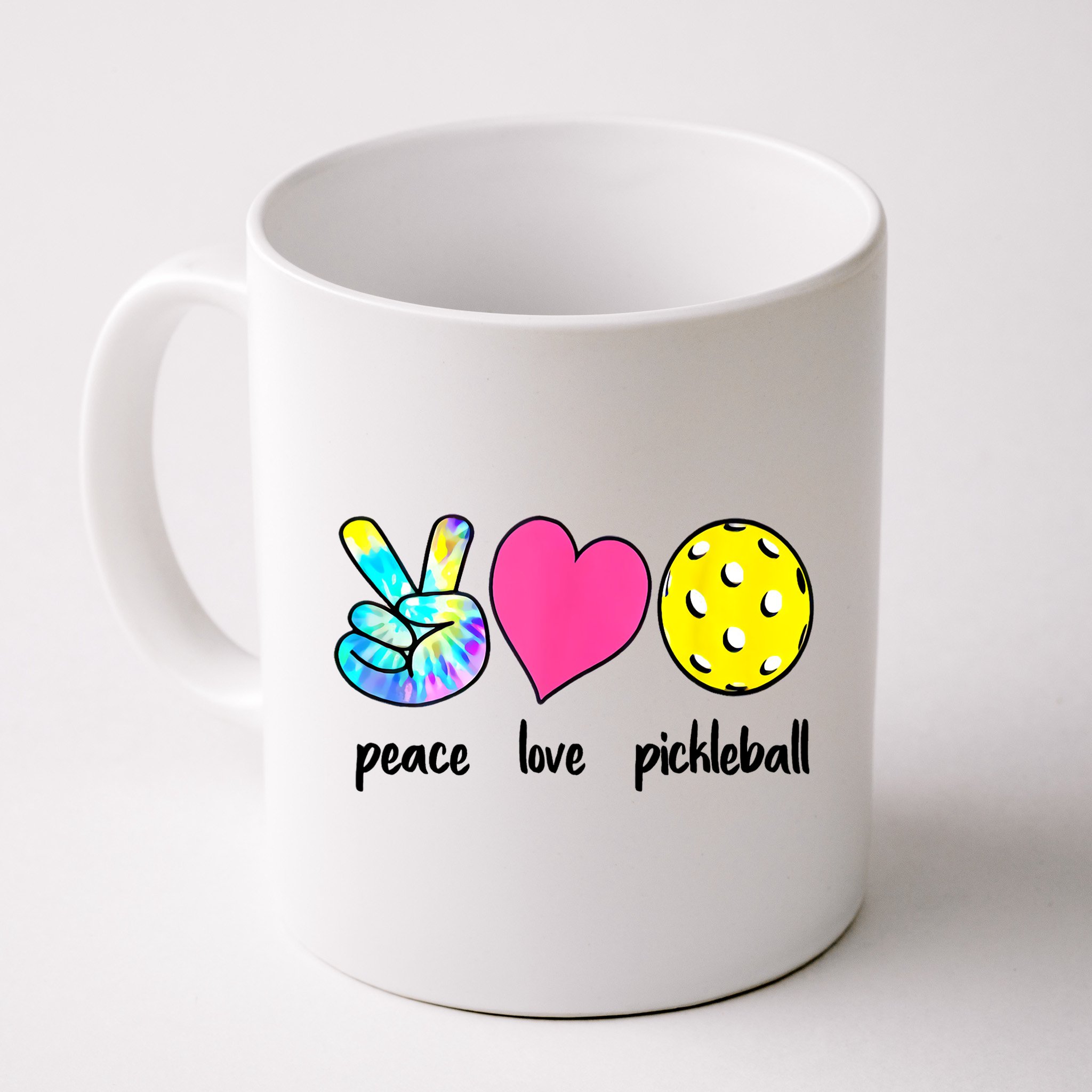 Funny Pickleball Retired Ladies Peace Love Pickleball  Mug
