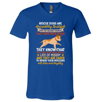 Foster Parent Rescue Dogs National Rescue Dog Day Gift V-Neck T-Shirt