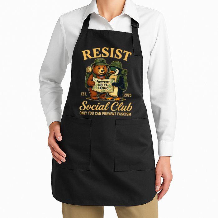 Funny Penguin Resist Penguins Protest Against Tariffs Apron