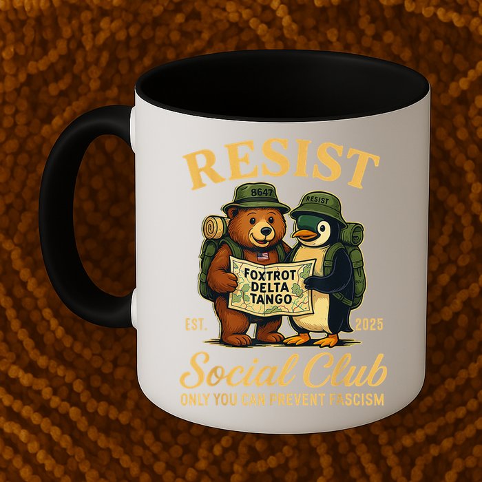 Funny Penguin Resist Penguins Protest Against Tariffs Mug