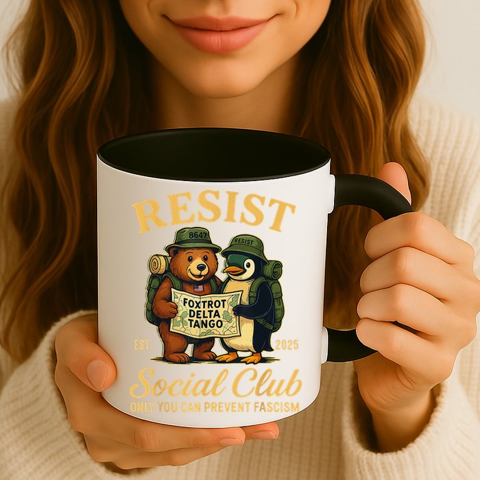 Funny Penguin Resist Penguins Protest Against Tariffs Mug