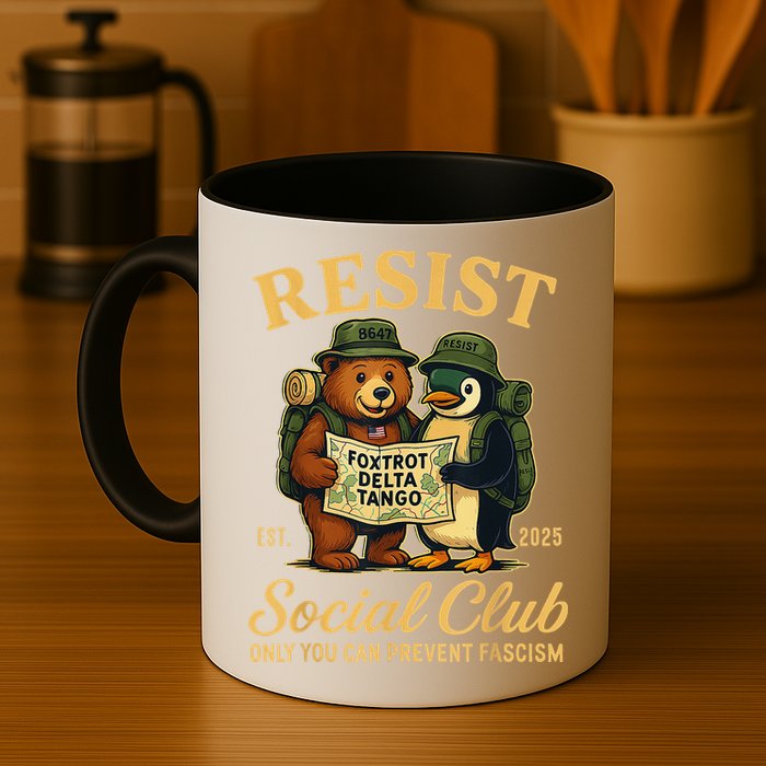 Funny Penguin Resist Penguins Protest Against Tariffs Mug