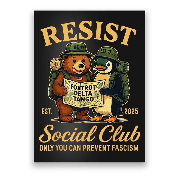 Funny Penguin Resist Penguins Protest Against Tariffs Poster