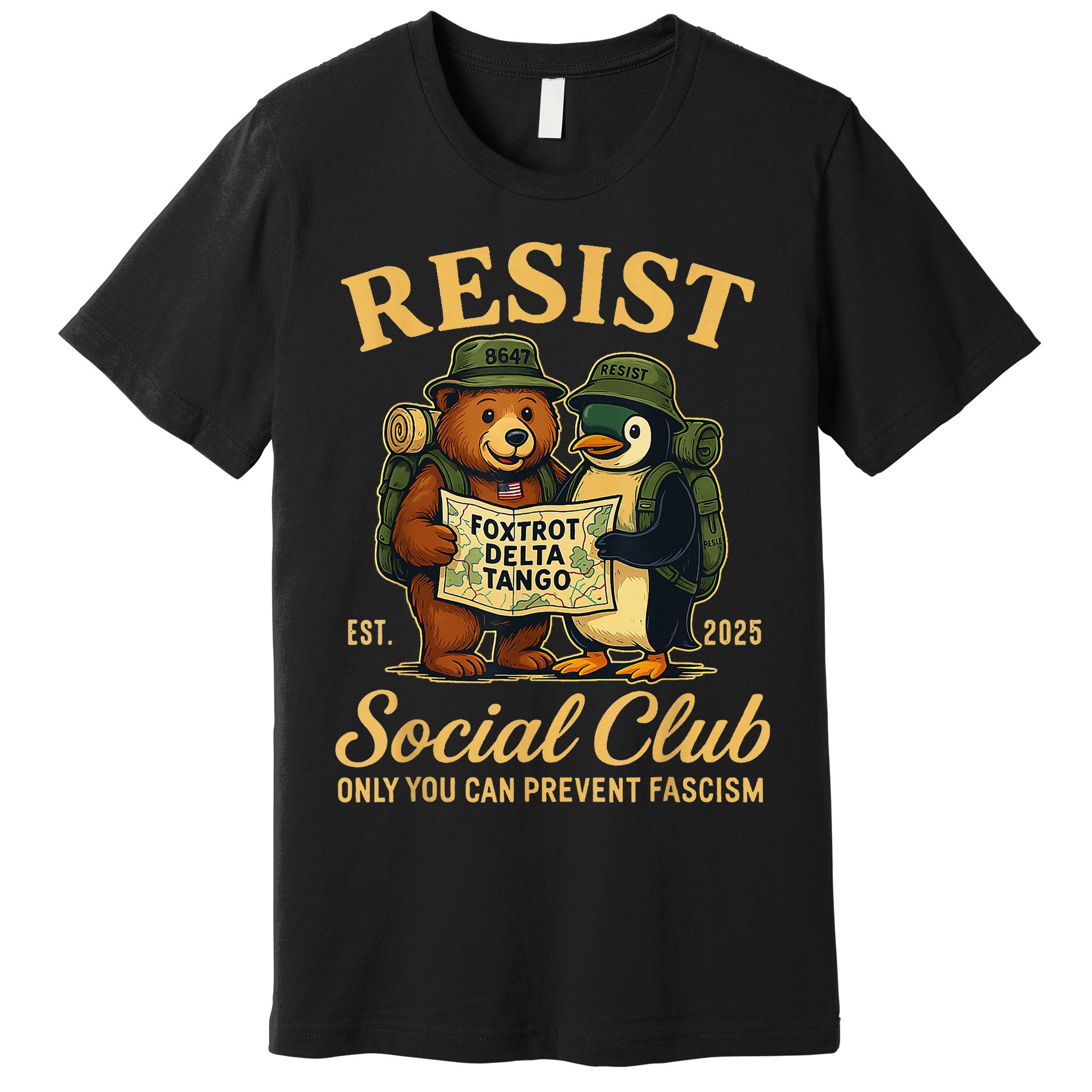 Funny Penguin Resist Penguins Protest Against Tariffs Premium T-Shirt