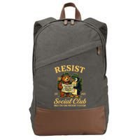 Funny Penguin Resist Penguins Protest Against Tariffs Cotton Canvas Backpack