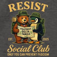 Funny Penguin Resist Penguins Protest Against Tariffs Vector Backpack