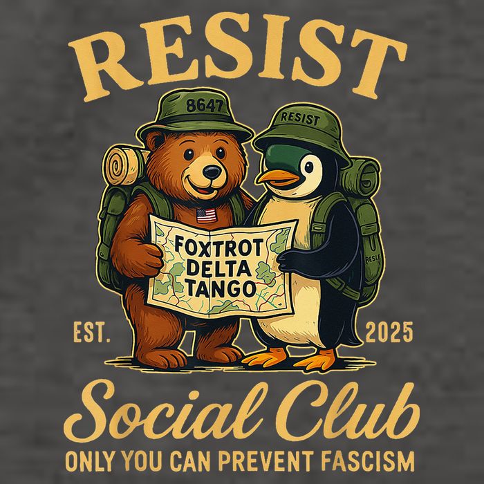 Funny Penguin Resist Penguins Protest Against Tariffs Vector Backpack