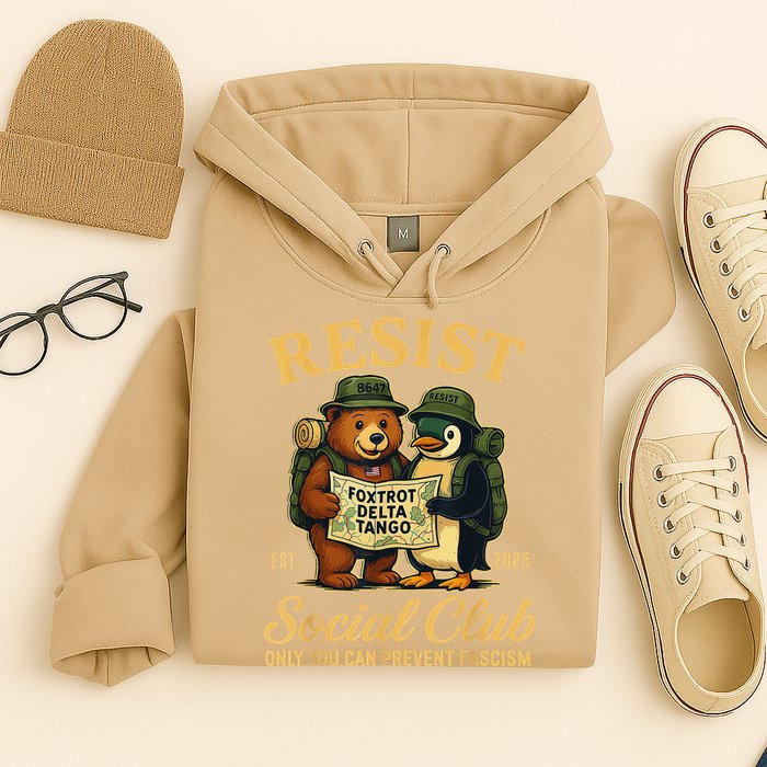 Funny Penguin Resist Penguins Protest Against Tariffs Hoodie