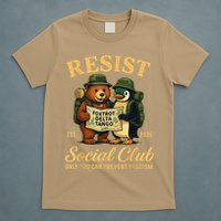 Funny Penguin Resist Penguins Protest Against Tariffs T-Shirt
