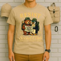 Funny Penguin Resist Penguins Protest Against Tariffs T-Shirt