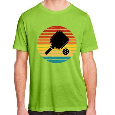 Funny Pickleball Retro Sunset Gift Adult ChromaSoft Performance T-Shirt