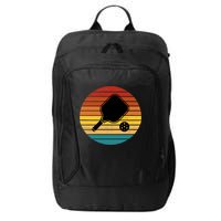 Funny Pickleball Retro Sunset Gift City Backpack