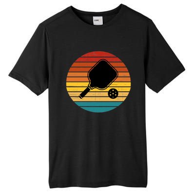 Funny Pickleball Retro Sunset Gift Tall Fusion ChromaSoft Performance T-Shirt