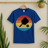 Funny Pickleball Retro Sunset Gift T-Shirt
