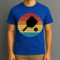 Funny Pickleball Retro Sunset Gift T-Shirt