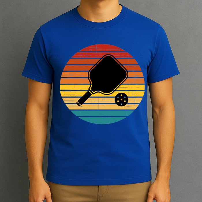 Funny Pickleball Retro Sunset Gift T-Shirt