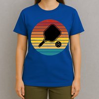 Funny Pickleball Retro Sunset Gift T-Shirt