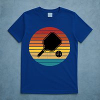 Funny Pickleball Retro Sunset Gift T-Shirt