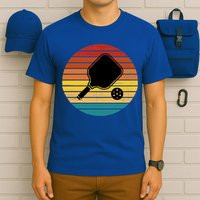 Funny Pickleball Retro Sunset Gift T-Shirt