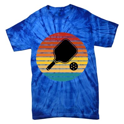 Funny Pickleball Retro Sunset Gift Tie-Dye T-Shirt