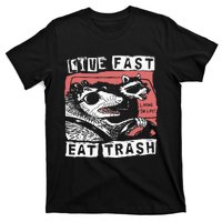 Funny Possum Raccoon Live Fast Eat Trash Cats Squad T-Shirt