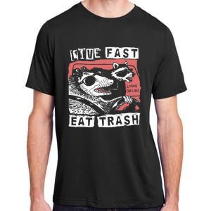 Funny Possum Raccoon Live Fast Eat Trash Cats Squad Adult ChromaSoft Performance T-Shirt