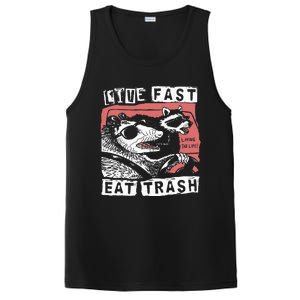 Funny Possum Raccoon Live Fast Eat Trash Cats Squad PosiCharge Competitor Tank