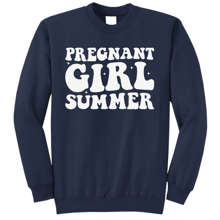 Funny Pregnancy Reveal Pregnant Girl Summer Baby Shower Sweatshirt