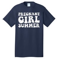 Funny Pregnancy Reveal Pregnant Girl Summer Baby Shower Tall T-Shirt