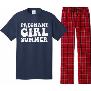 Funny Pregnancy Reveal Pregnant Girl Summer Baby Shower Pajama Set