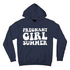 Funny Pregnancy Reveal Pregnant Girl Summer Baby Shower Tall Hoodie