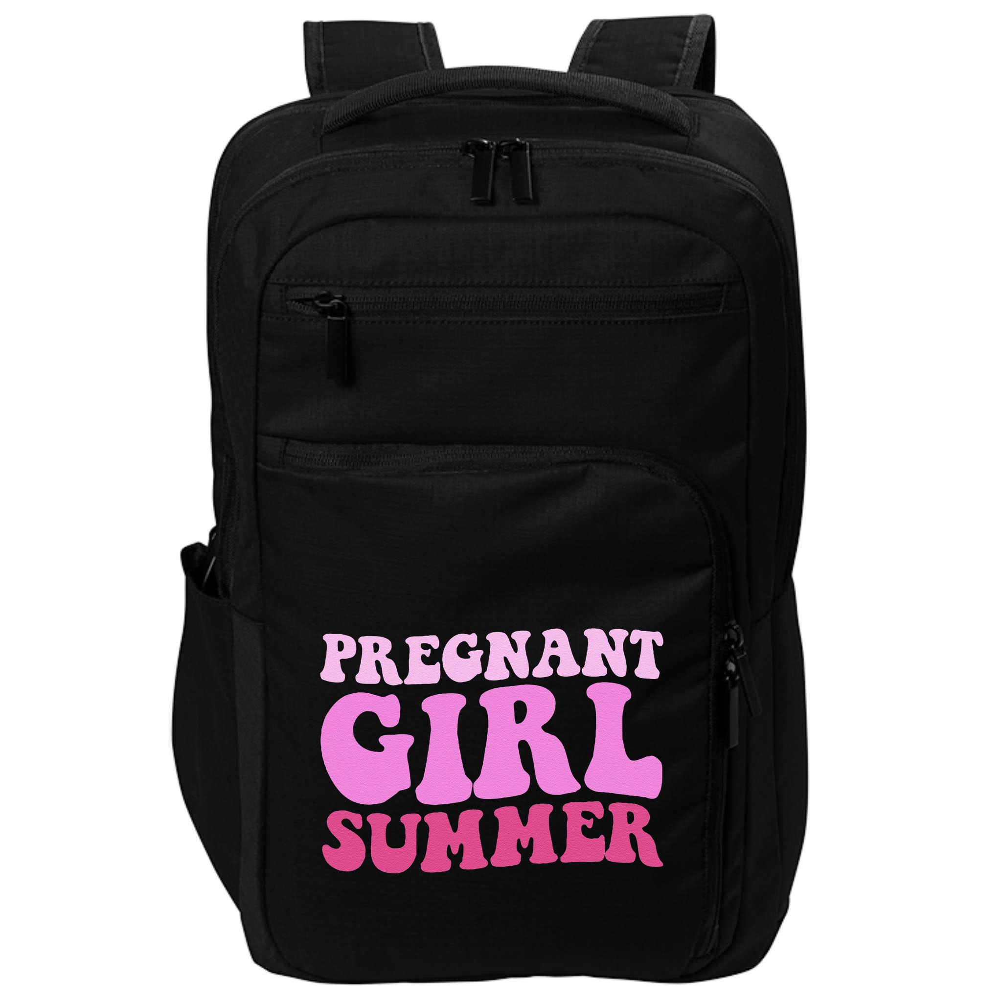 Funny Pregnancy Reveal Pregnant Girl Summer Baby Shower Impact Tech Backpack